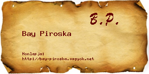 Bay Piroska névjegykártya